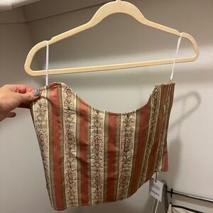 Miaou Leia Strapless Corset in Versailles Print- size XL. BRAND NEW WITH TAGS